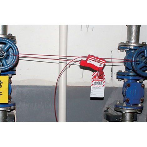 安全纜繩鎖使用圖